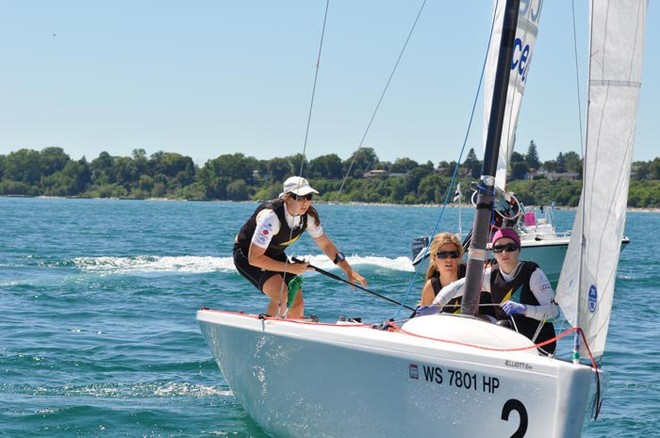 Olivia Price and crew in Sheboygan - Buddy Melges Challenge 2011 © Mark Wessel
